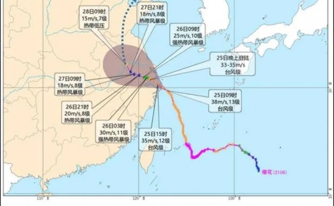 台风“烟花”北上！山东局部大暴雨，阵风十级